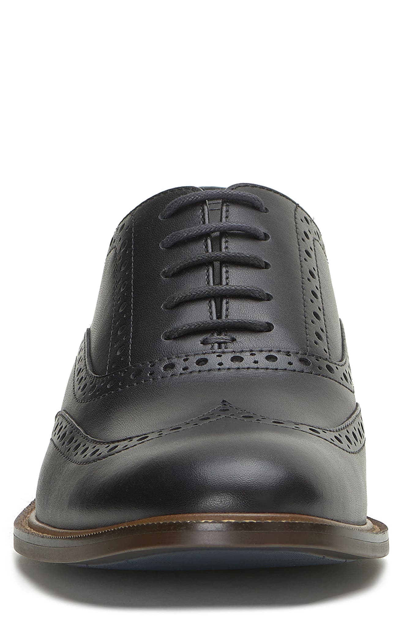 Vince Camuto Lazzarp Leather Oxford Shoe, Alternate, color, Black/ Black