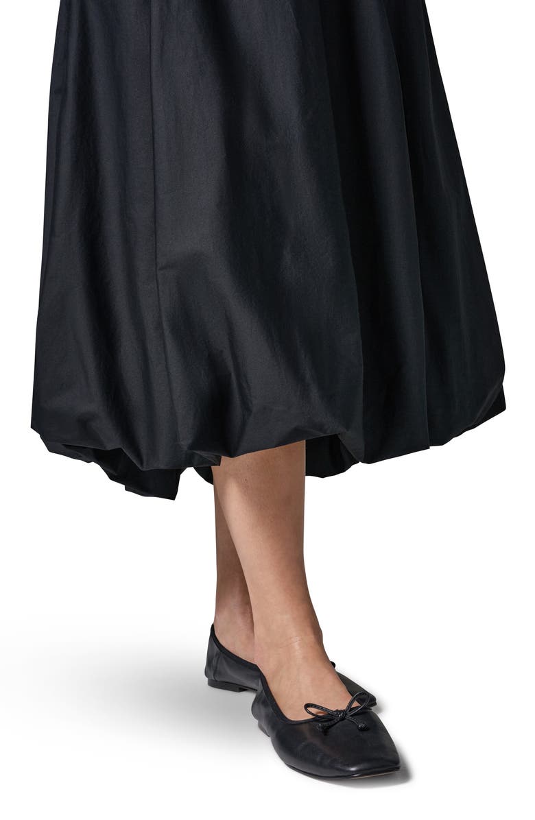 Donna Karan New York Stretch Poplin Bubble Skirt, Alternate, color, Black