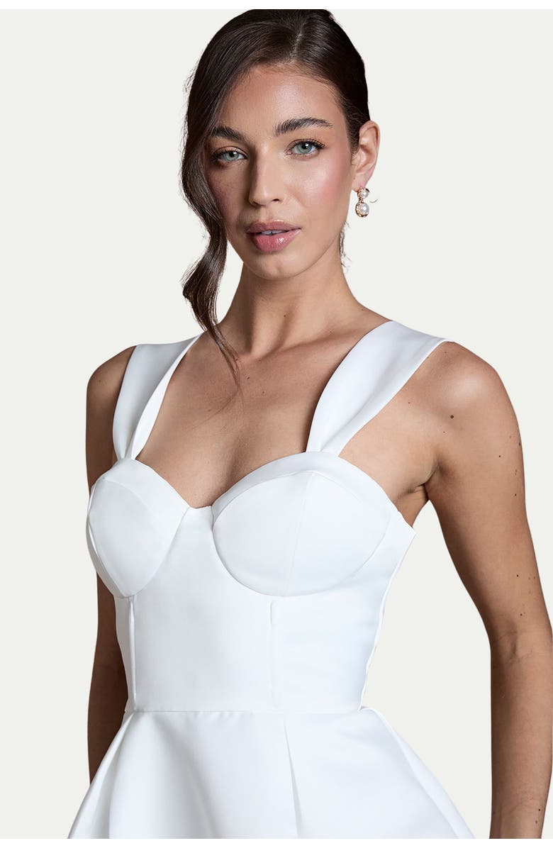 Coast Fit And Flare Mini Wedding Dress, Alternate, color, Ivory