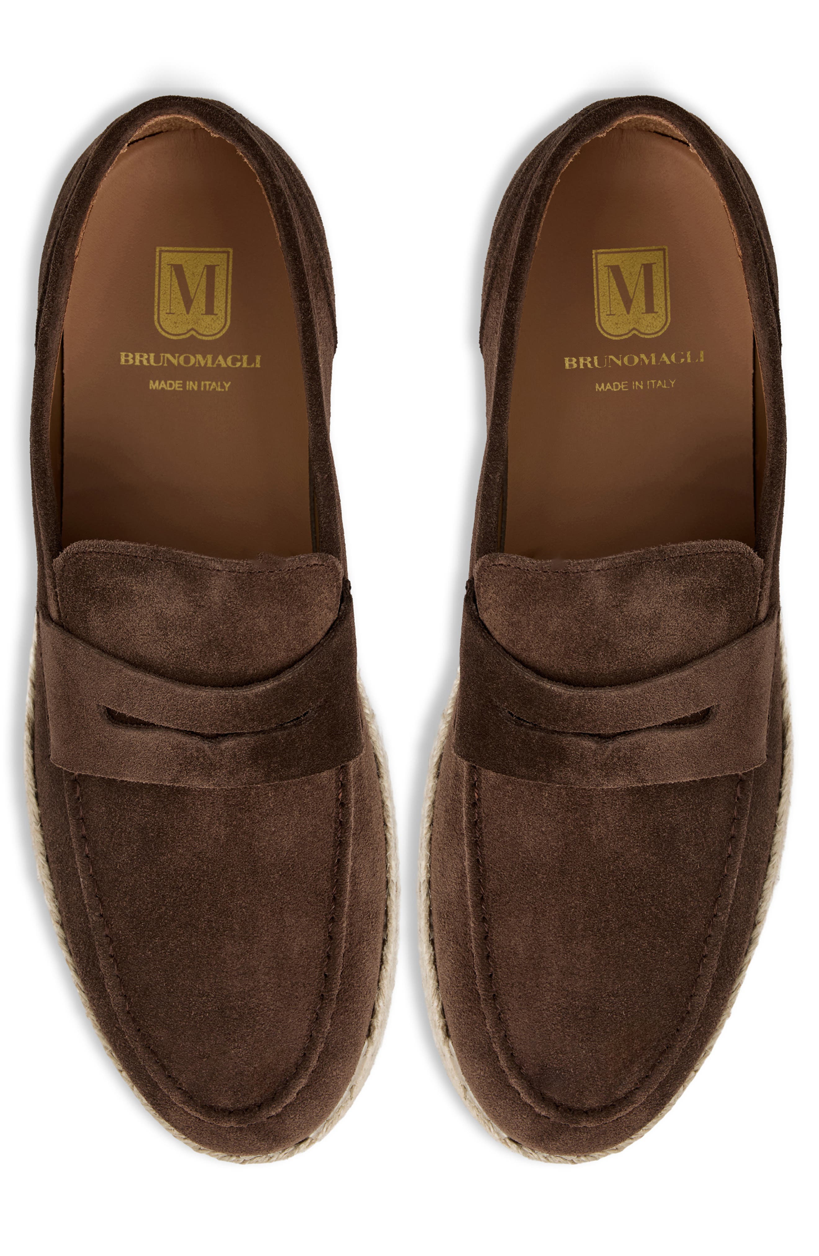 Amalfi Penny Loafer, Alternate, color, DARK BROWN SUEDE