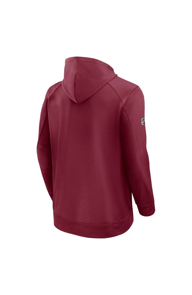 FANATICS Men's Fanatics Burgundy Colorado Avalanche Authentic Pro Rink Fleece Pullover Hoodie, Alternate, color, Burgundy