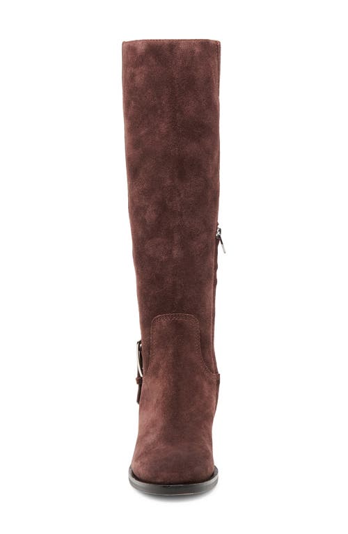 Dolce Vita Kilian H2o Wide Calf Boots Mahogany Suede In Brown