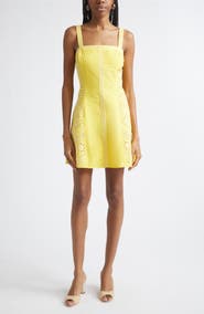 Ramy Brook Fawn Eyelet Embroidery Minidress