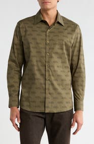 Von Dutch Logo Button-Up Shirt