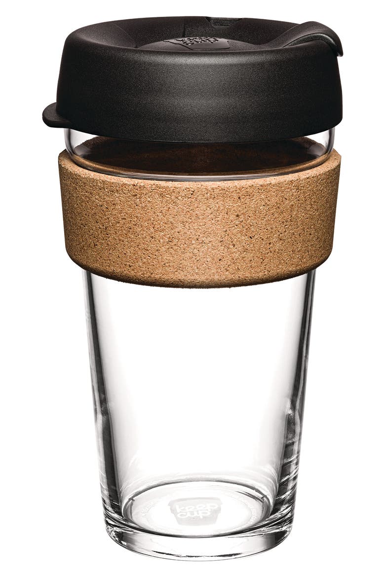 Brew Cork Reusable Coffee Cup, Main, color, BLACK