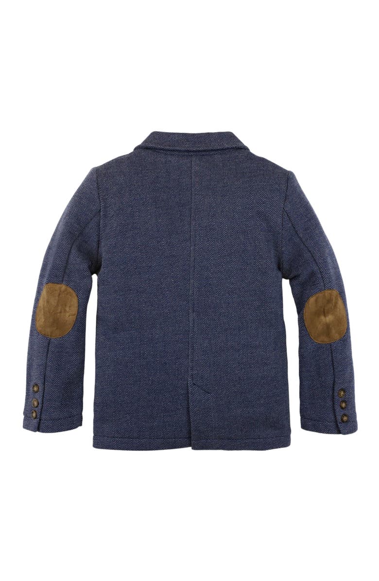 Hope & Henry Baby Boys' Fleece Blazer, Infant, Alternate, color, Navy Herringbone