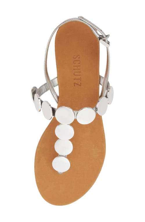 Shop Schutz Acacia T-strap Sandal In Prata