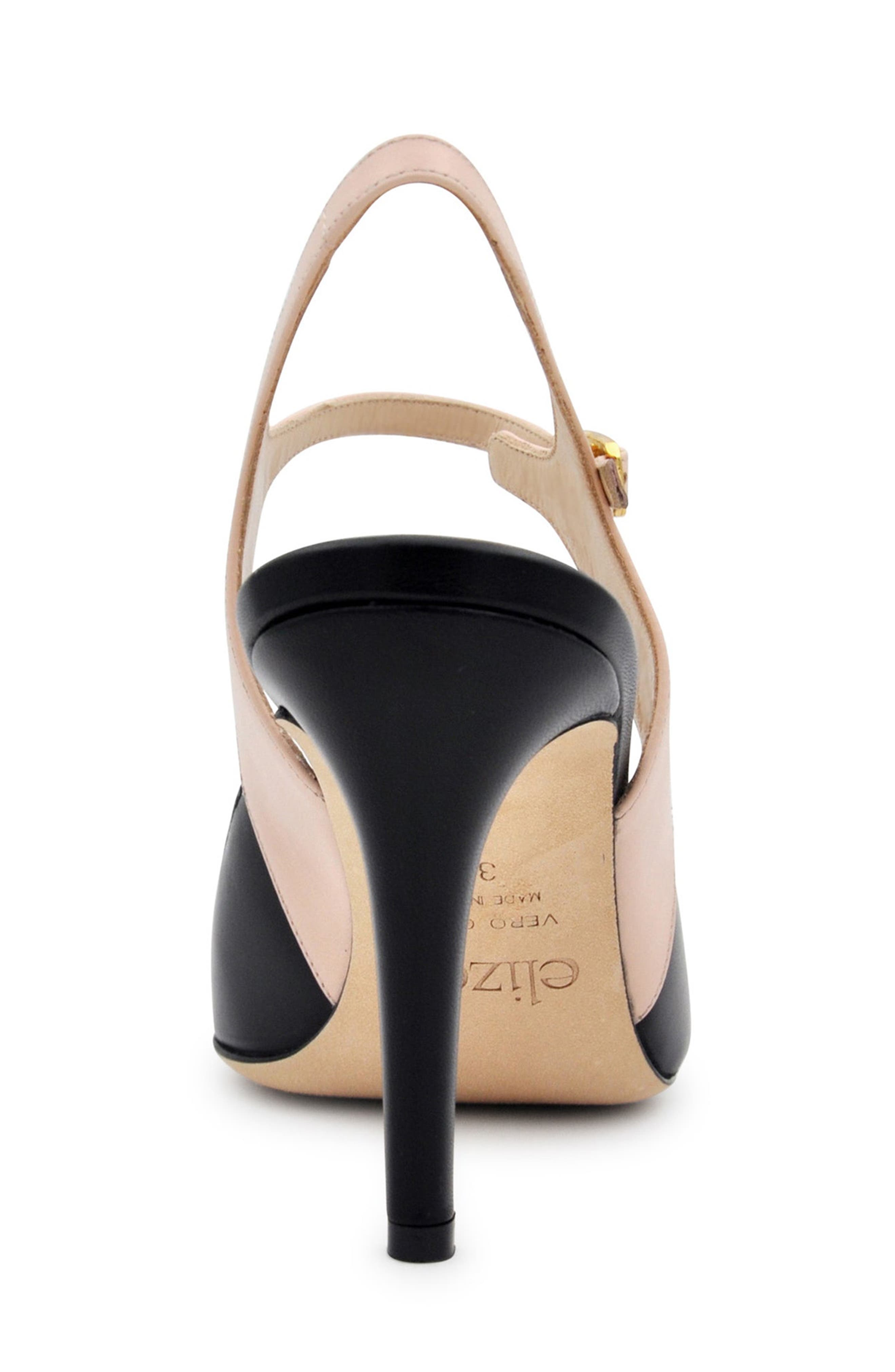 Frecia Pump Leather High Heels, Alternate, color, Black/Blush