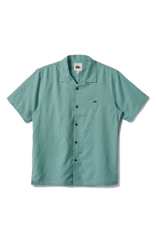 Quiksilver Men's Flecky Island Woven Shirt In Jade Grey