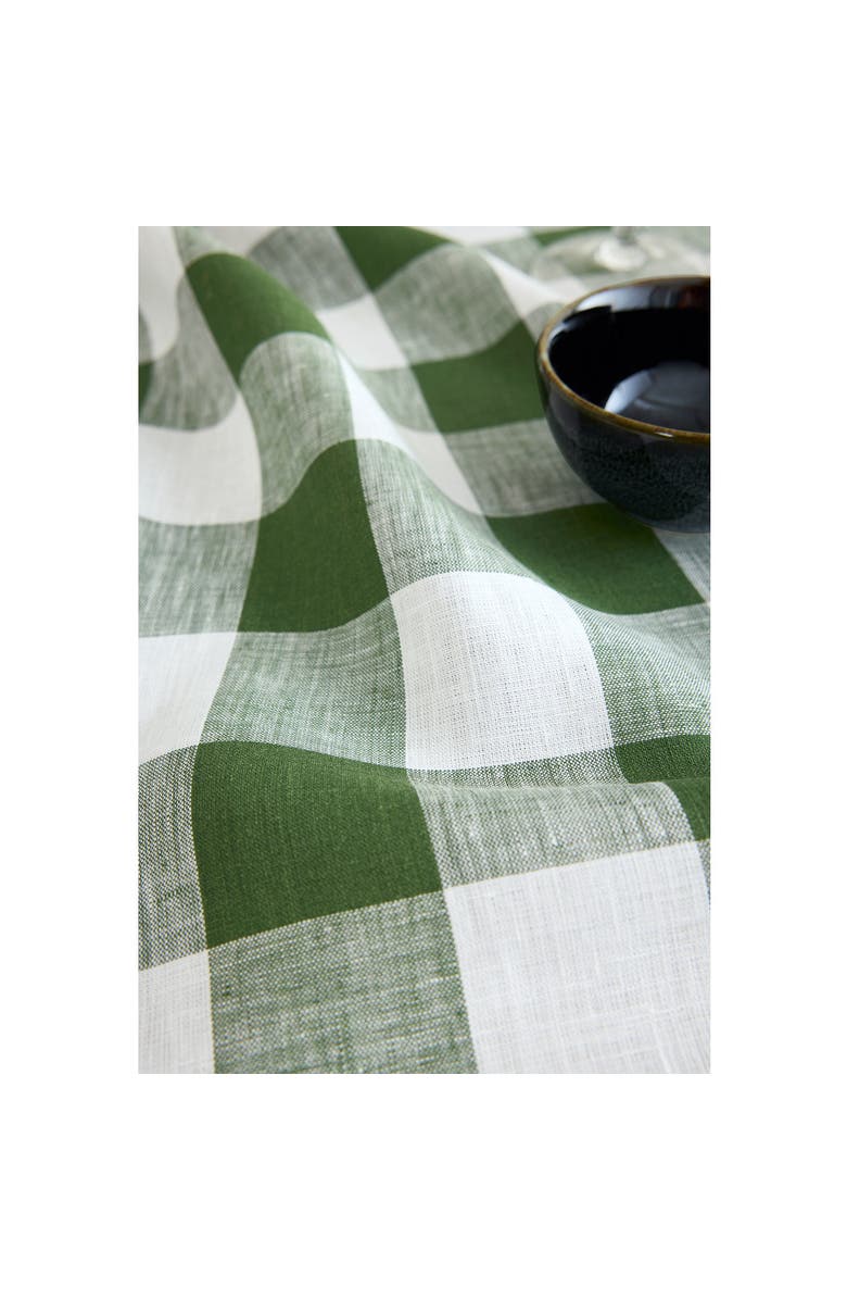 Solino Home Linen Dinner Napkins - Buffalo Check, 20" x 20", Alternate, color, Olive And White
