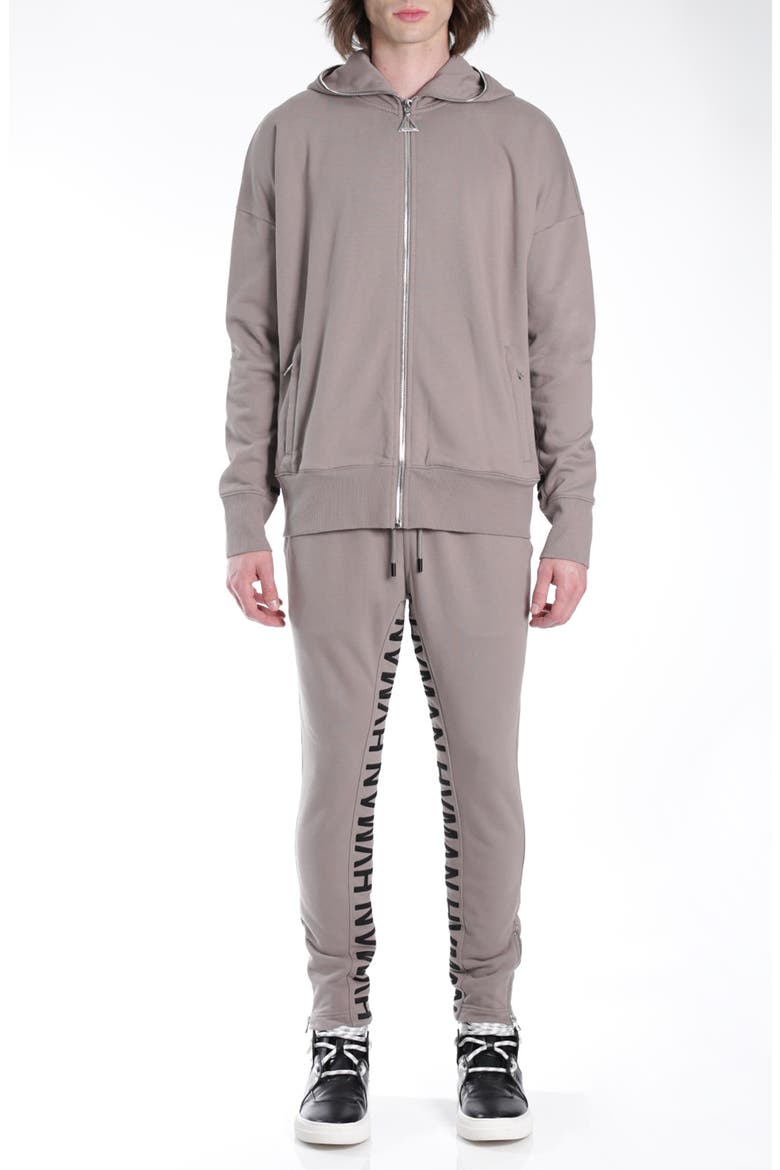 Logo Zip Hoodie, Alternate, color, SATELLITE
