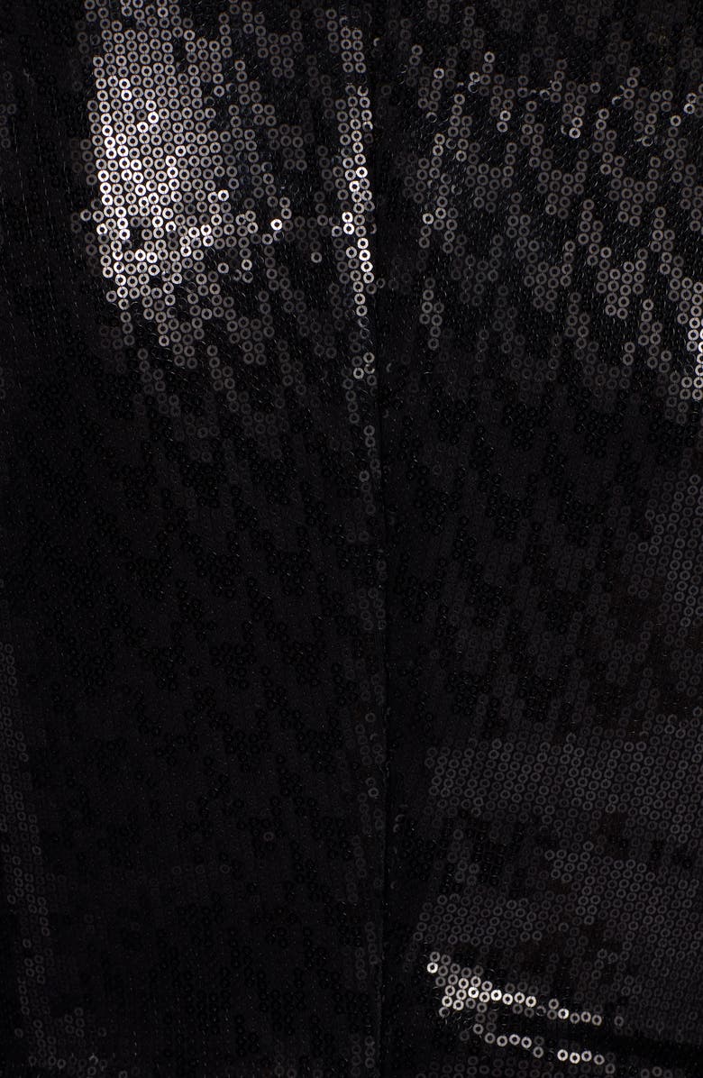 Versace Puff Shoulder Sequin Long Sleeve Minidress, Alternate, color, 