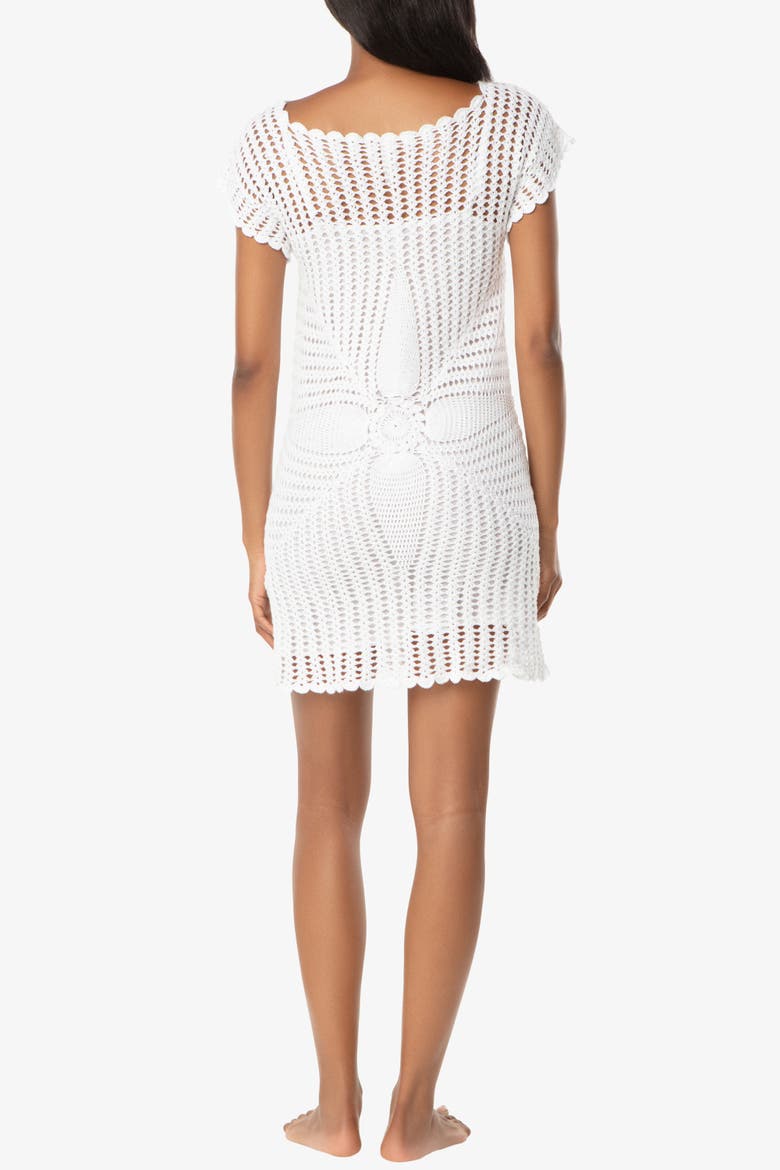 Starburst Crochet Dress, Alternate, color, White