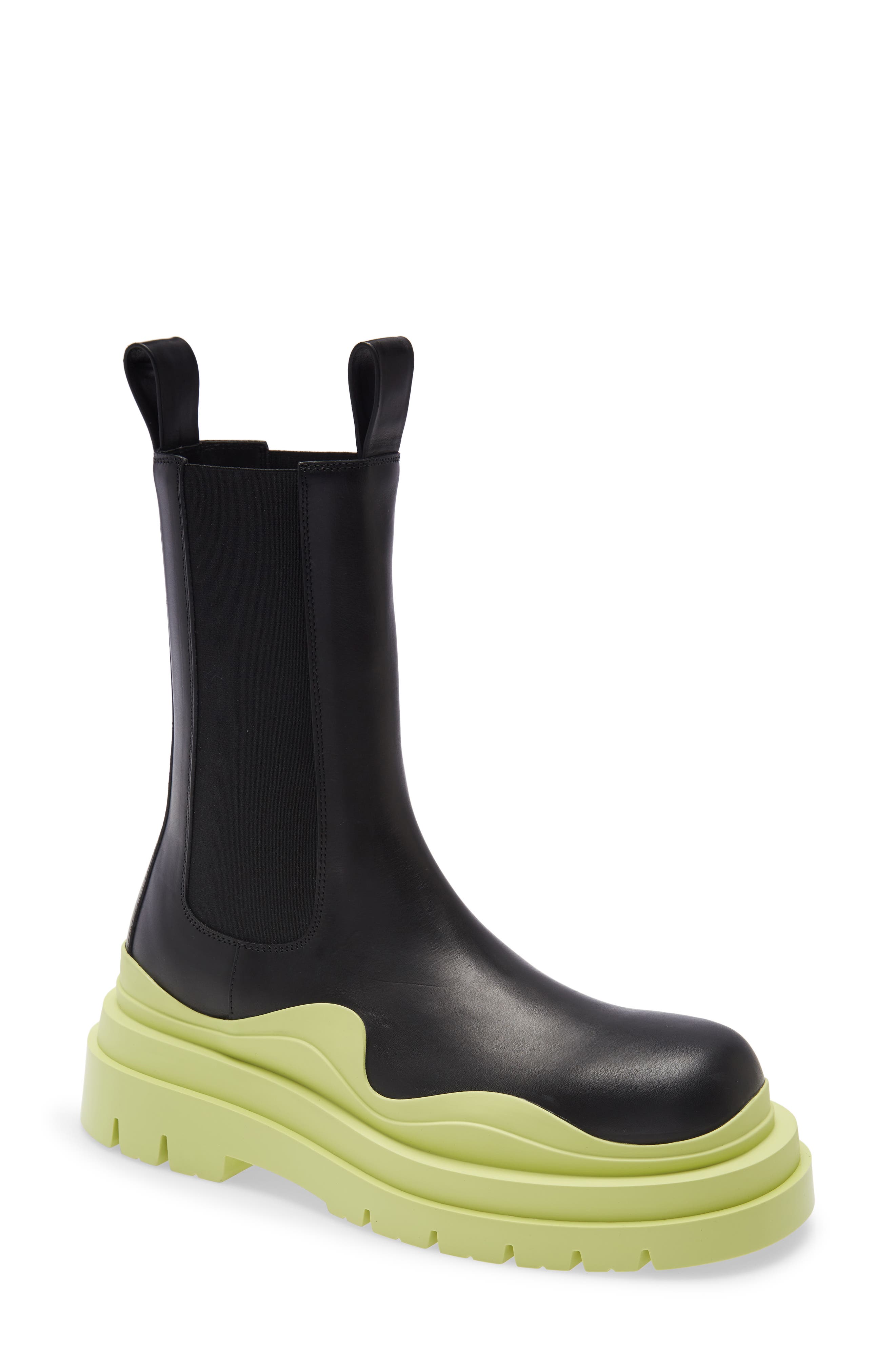 Clear Sole Chelsea Boot, Main, color, BLACK/ BLACK/ BLACK