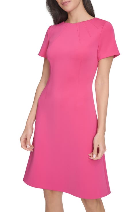 Short Sleeve A-Line Dress