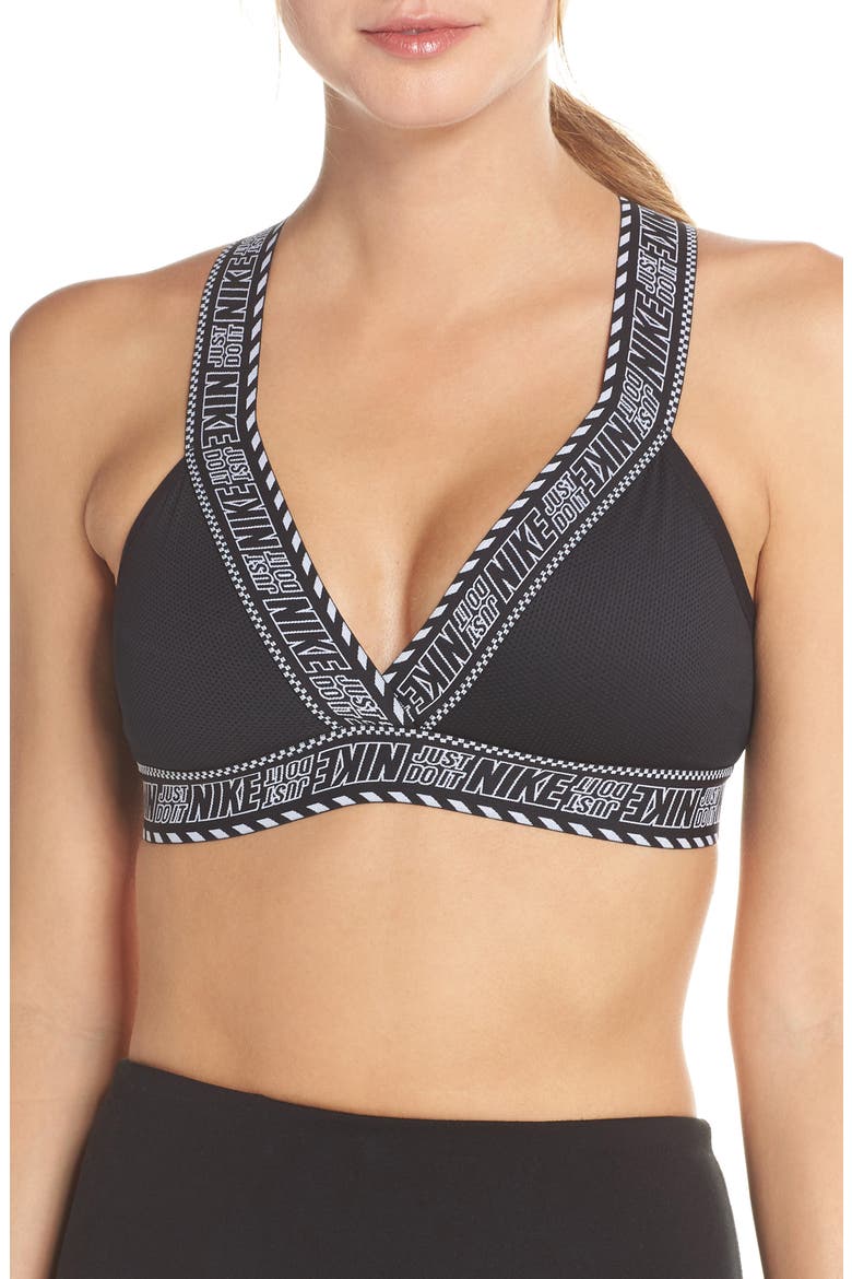 Indy Light Sports Bra, Main, color, BLACK/ BLACK/ WHITE