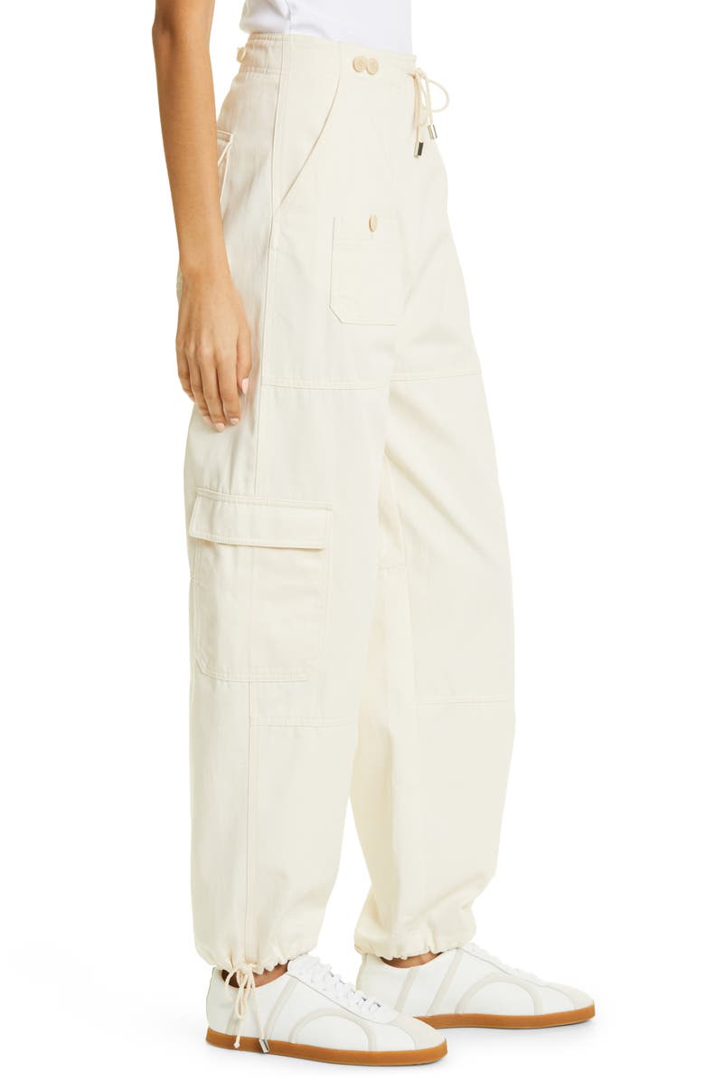 TOTEME High Waist Organic Cotton Cargo Trousers, Alternate, color, 