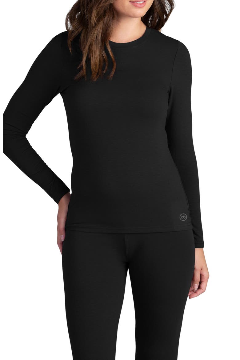 Women's Heat Long Sleeve Thermal Crew, Main, color, Black