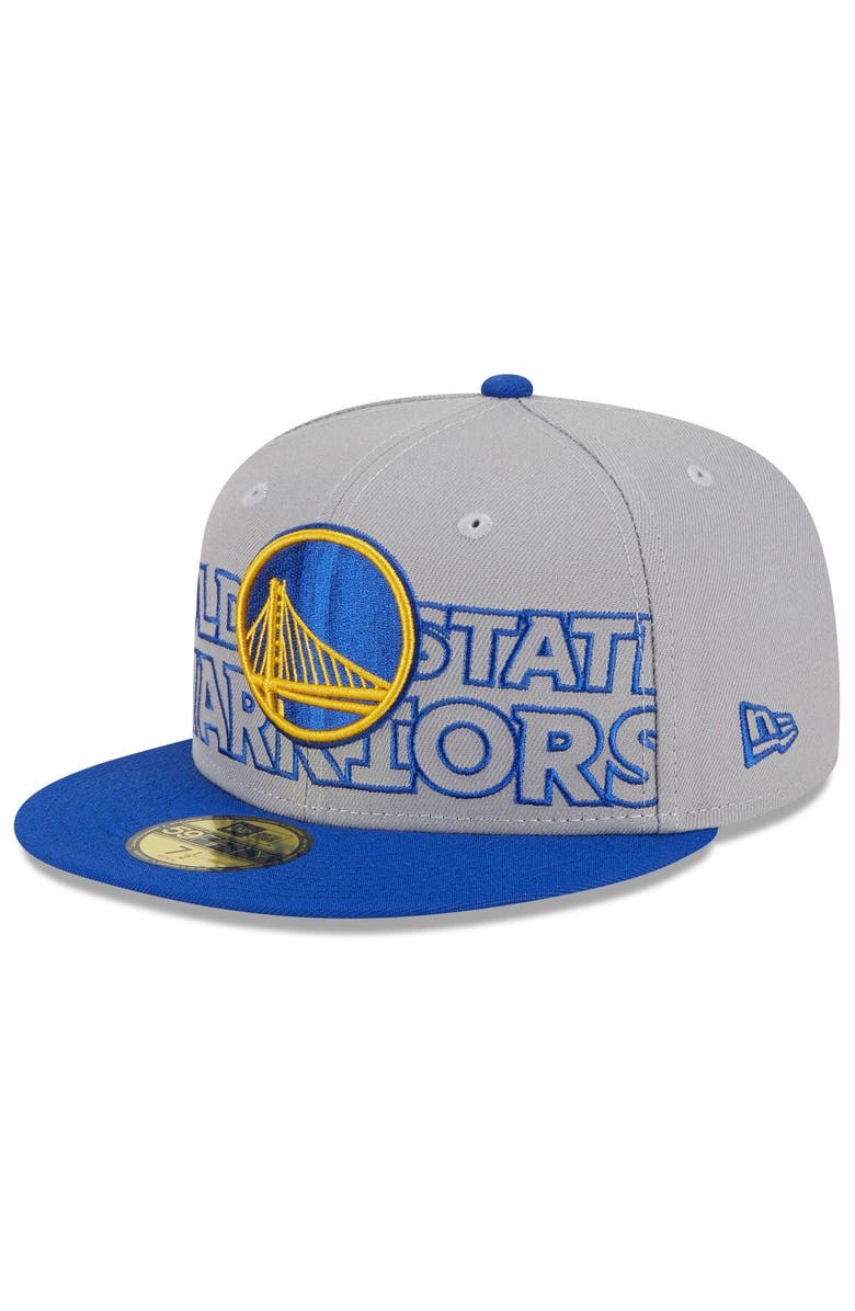 New Era Men's New Era Gray/Royal Golden State Warriors 2023 NBA Draft Two-Tone 59FIFTY Fitted Hat, Main, color,