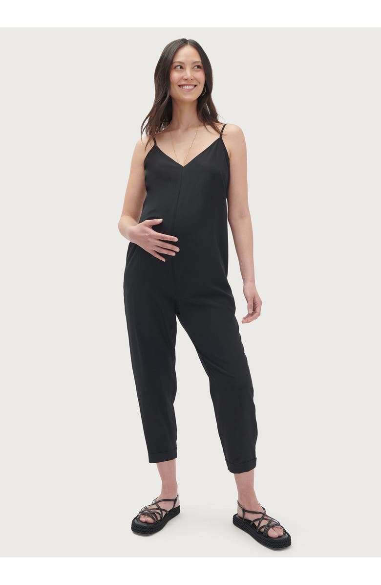 HATCH Collection The Georgie Jumpsuit, Main, color, Black
