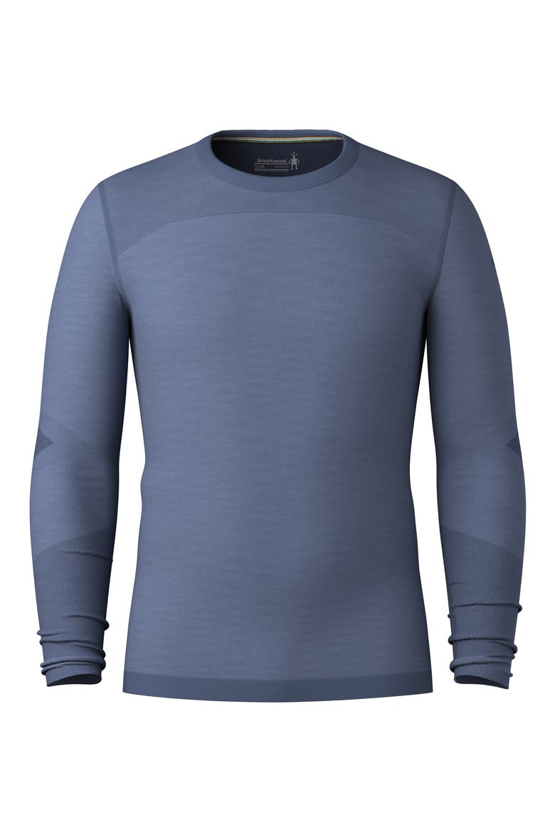 Intraknit™ Thermal Base Layer Long Sleeve Merino Wool Blend Top, Alternate, color, NIGHTFALL BLUE