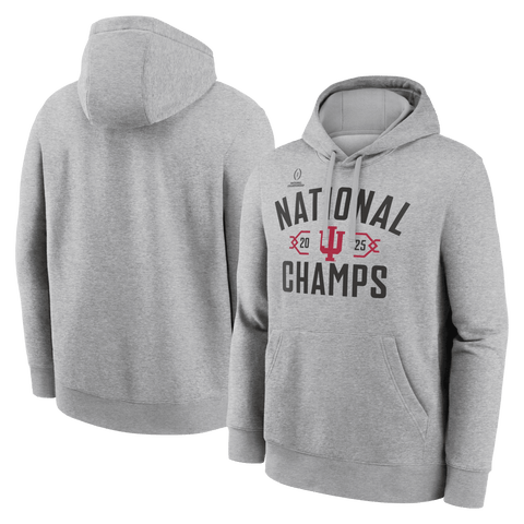 Men's Heather Gray Indiana Hoosiers College Football Playoff 2025 National Champions Bracket Hoodie