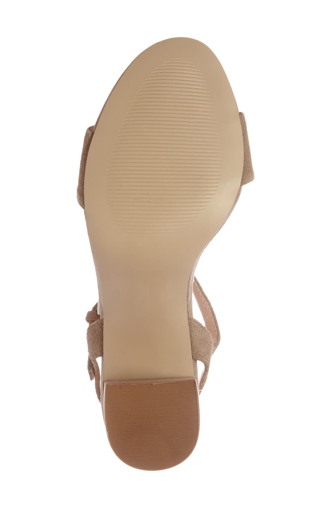 'Linny' Ankle Strap Sandal, Alternate, color, TAUPE