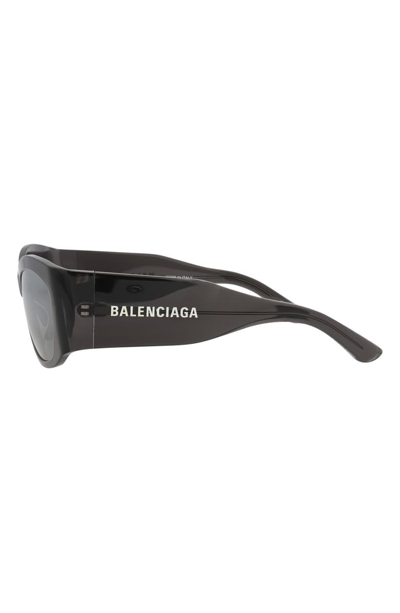 Balenciaga 56mm Square Sunglasses, Alternate, color, Grey Grey Silver
