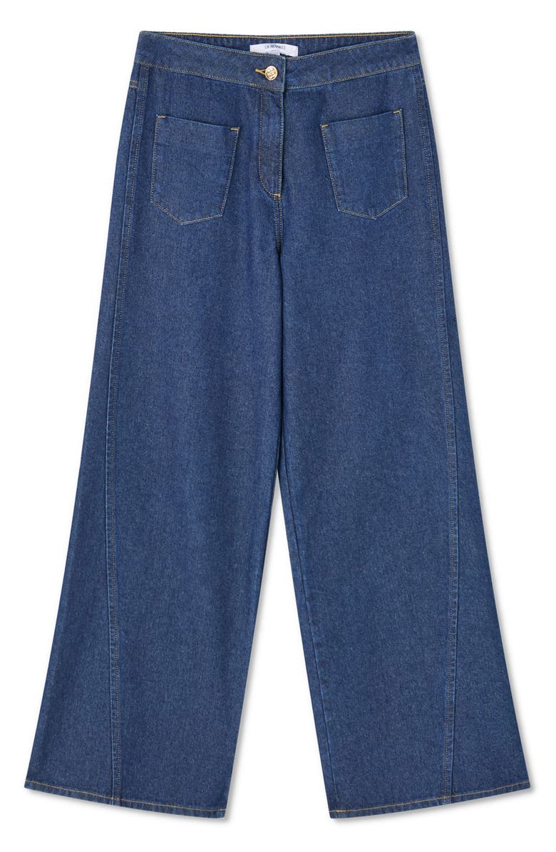 LK Bennett Pip Denim Trousers, Alternate, color, Blue