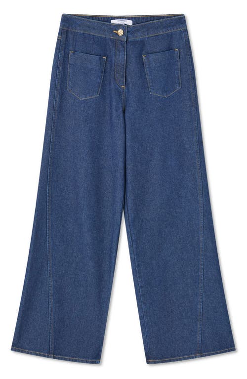 Lk Bennett Pip Denim Trousers In Blue