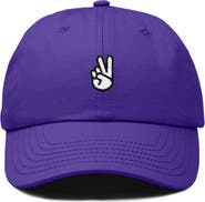 Dalix Peace Sign Embroidered Dad Hat