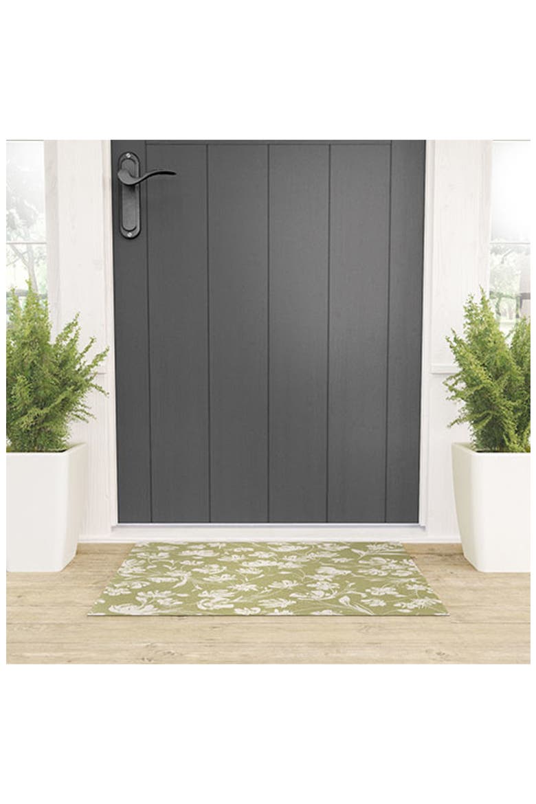 Gabriela Fuente Martinez Welcome Door Mat, Alternate, color, GREEN