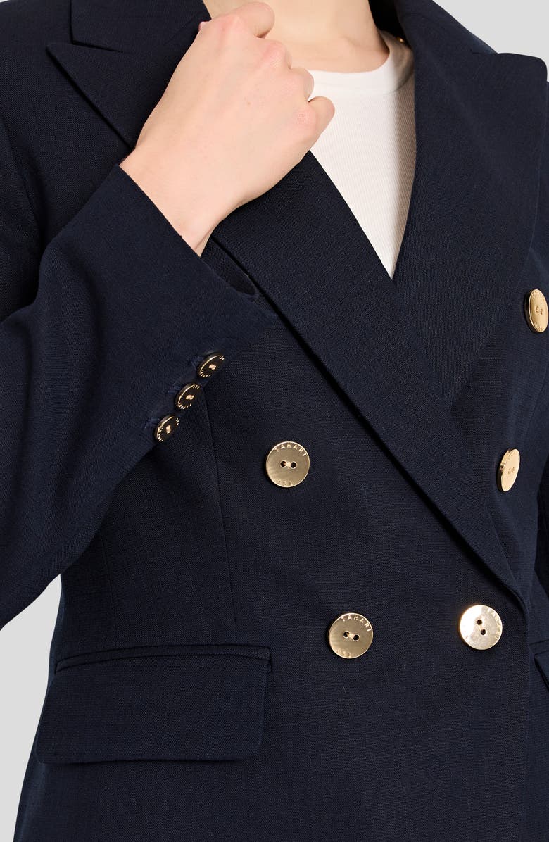 Tahari ASL Double Breasted Blazer, Alternate, color, New Navy