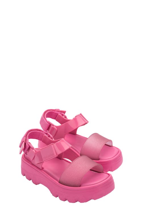 Mini Melissa Kids' Kick Off Platform Sandal In Pink