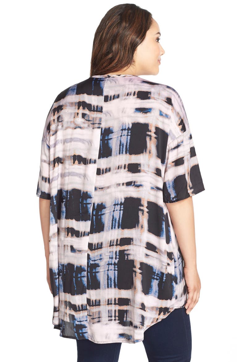Print One-Pocket Tee, Alternate, color, TEAL/ PAINTERLY PLAID