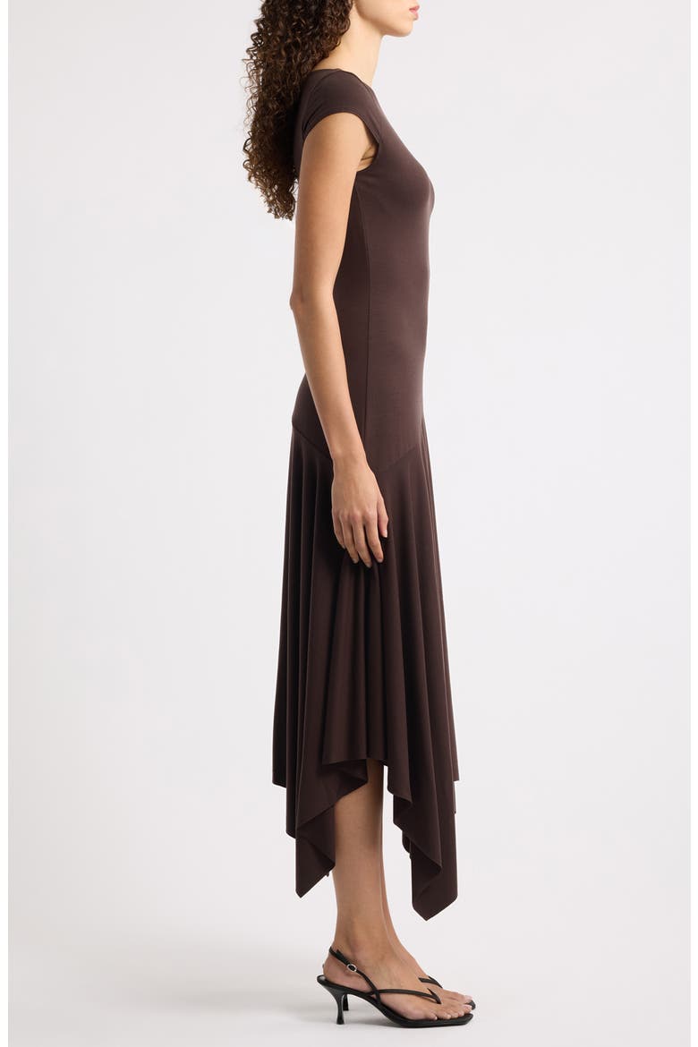 Danica Handkerchief Hem Knit Dress, Alternate, color, MOLE