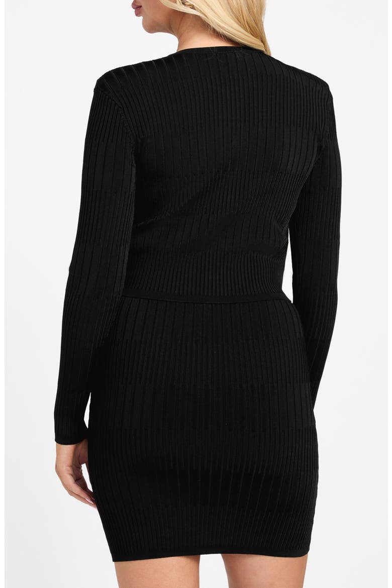 Janet Ribbed Cardigan, Alternate, color, JET BLACK