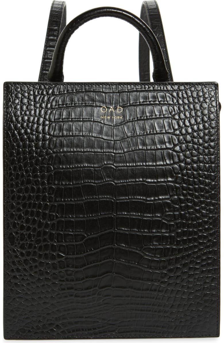 OAD New York Mini Arc Convertible Leather Backpack, Main, color,