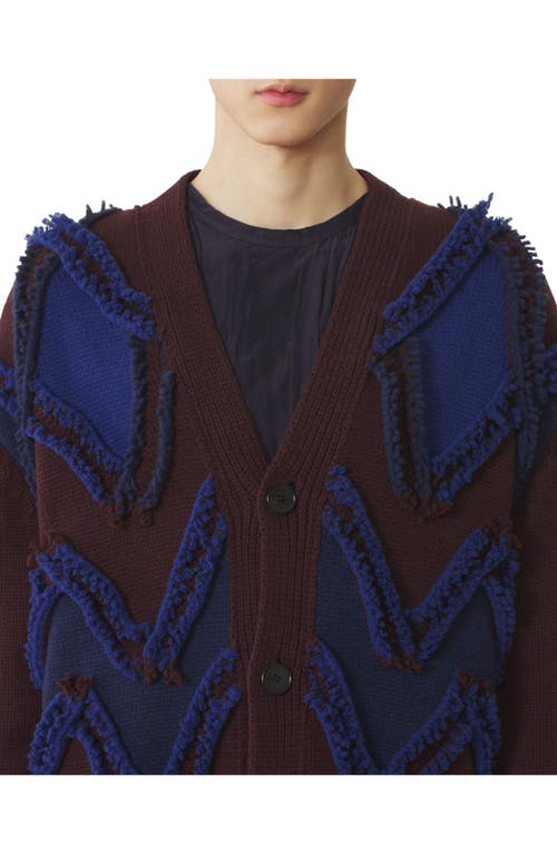Lanvin Jacquard Oversized Cardigan Clothing In Brown
