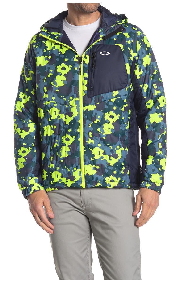 Oakley Enhance Patterned Insulated Hooded Jacket, Main, color, 