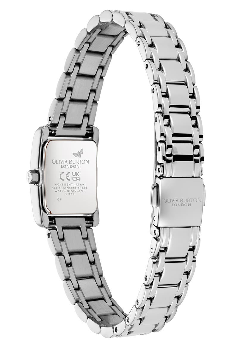 Mini Grove Rectangular Bracelet Watch, 16mm, Alternate, color, SILVER