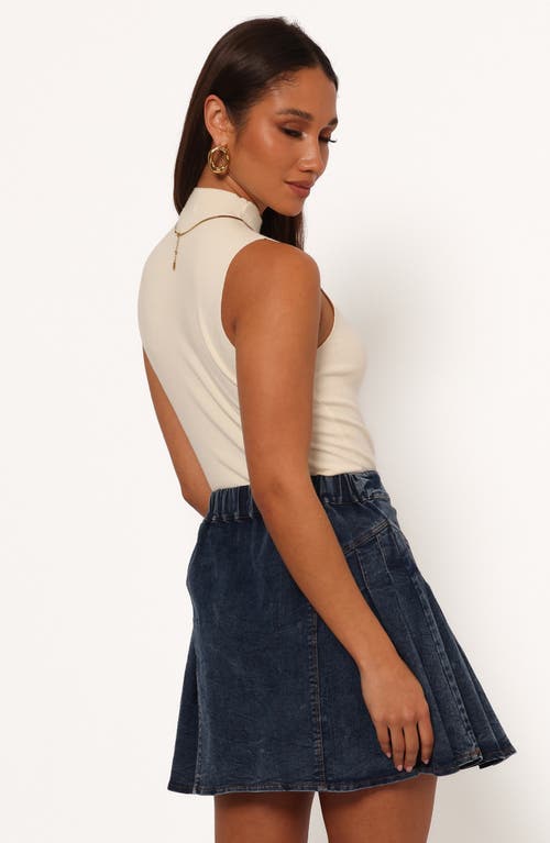 Petal And Pup Petal & Pup Alek Pleated Denim Miniskirt In Blue