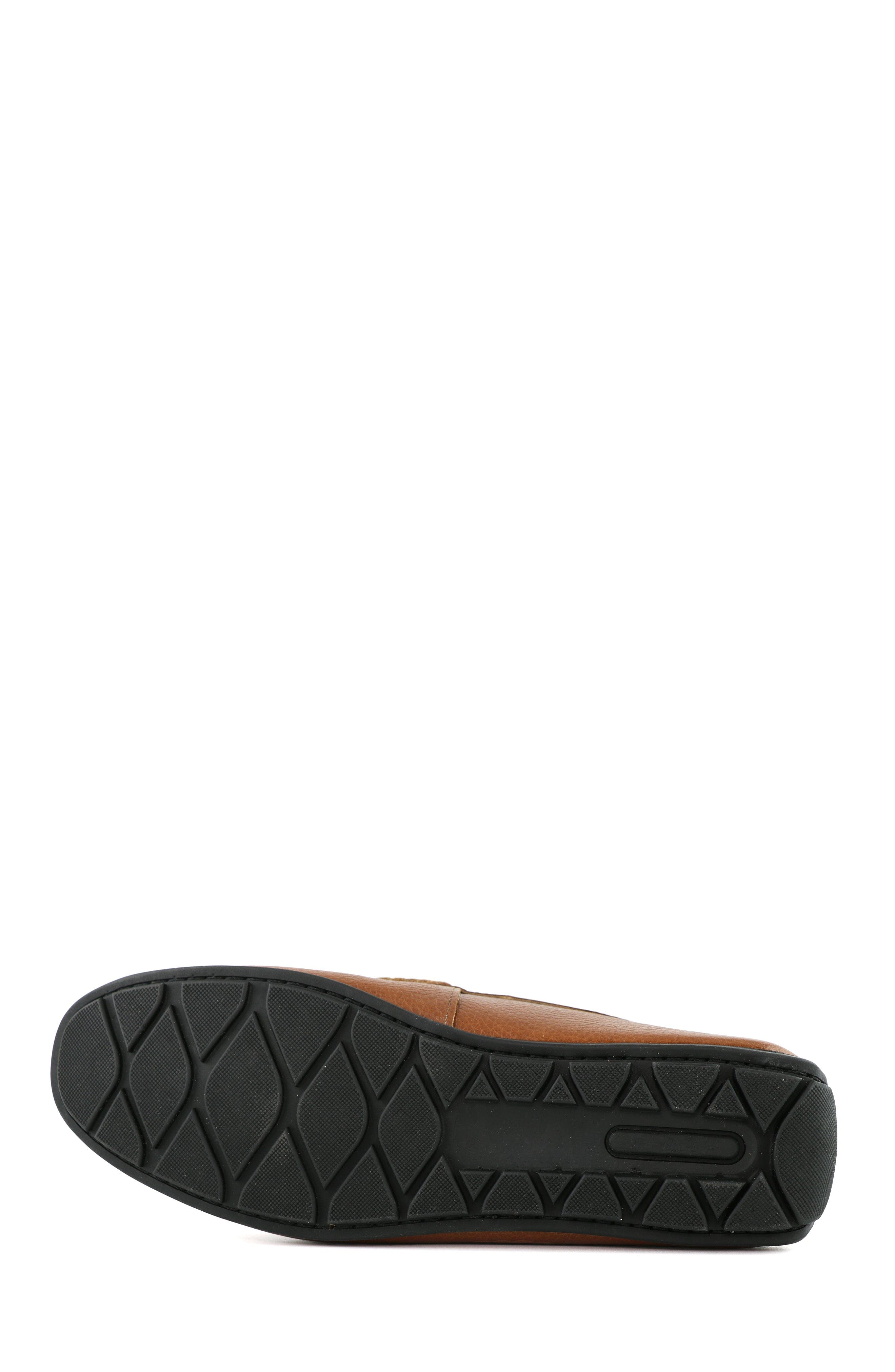 Central Park Leather Slip on Buckle Loafer, Alternate, color, Cognac Grainy Leather