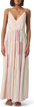 Splendid Audriana Stripe Tiered Maxi Dress
