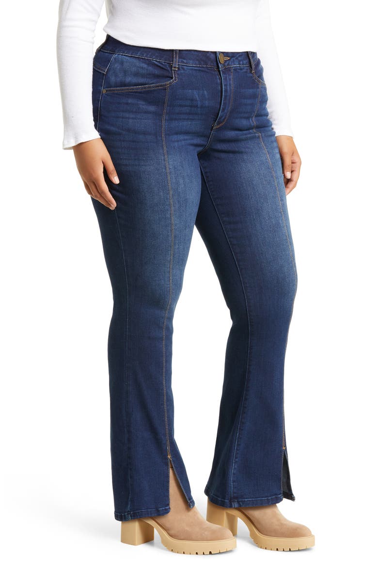 'Ab'Solution High Waist Itty Bitty Bootcut Jeans, Alternate, color, INDIGO