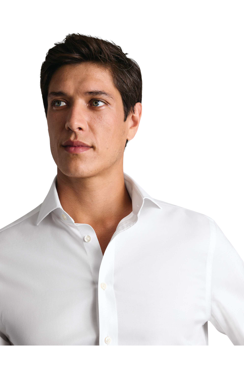 Charles Tyrwhitt Non-Iron Twill Shirt, Alternate, color, White