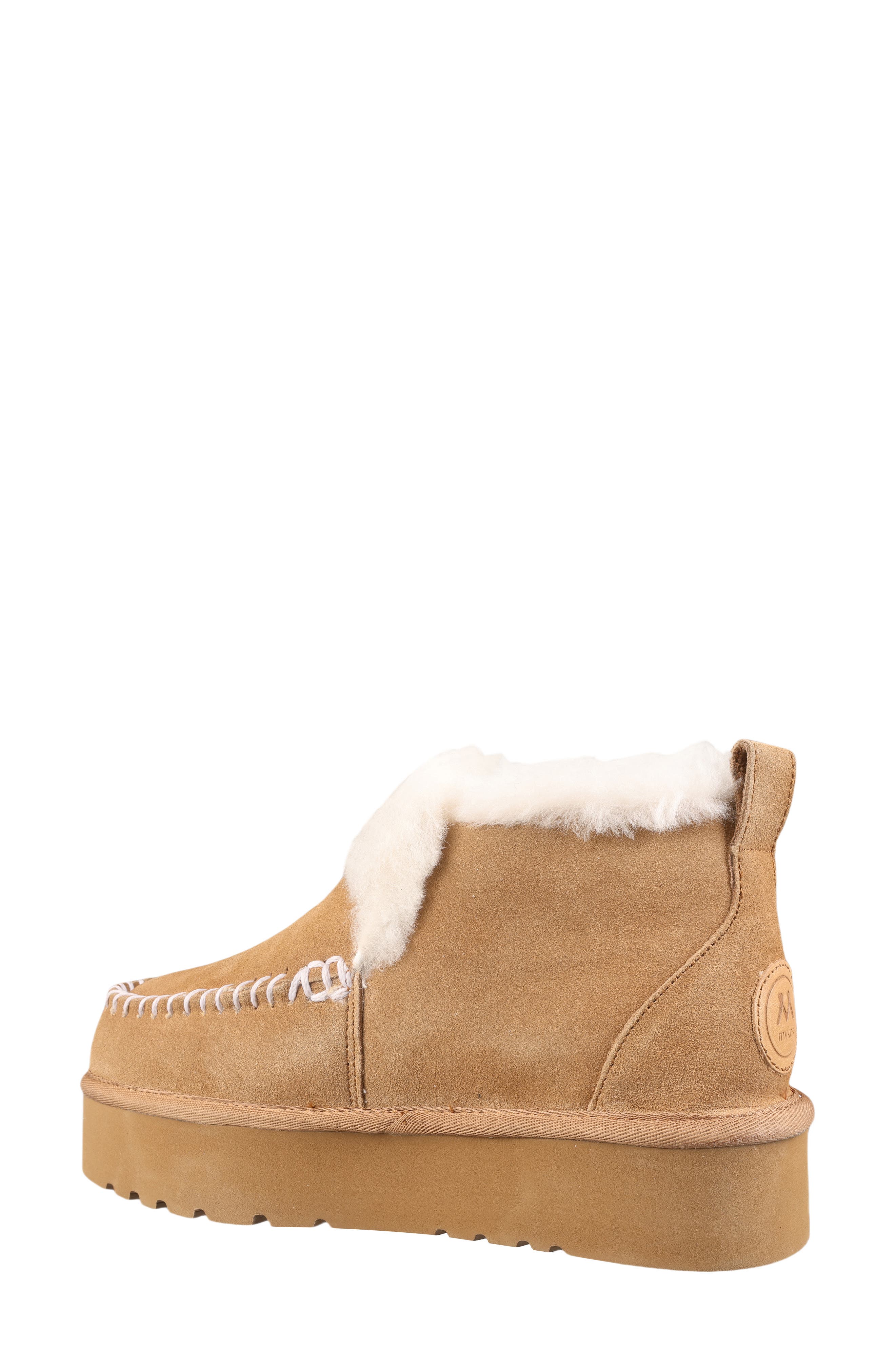 Suede Genuine Shearling Lined Water Repellent Boot, Alternate, color, SAND