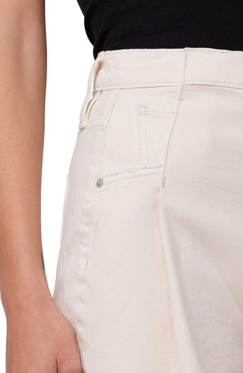 Hudson Jeans Eva Pleated Shorts, Alternate, color, Distressed Egret
