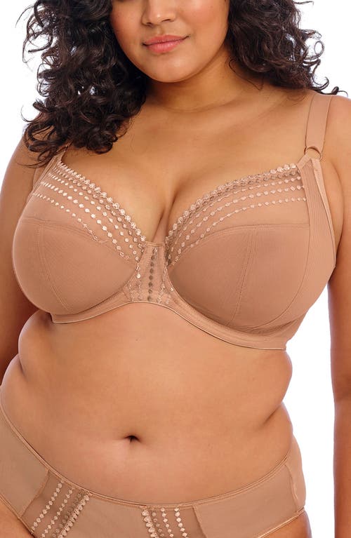 Elomi Matilda Full Figure Underwire Plunge Bra in Cafe at Nordstrom, Size 34K