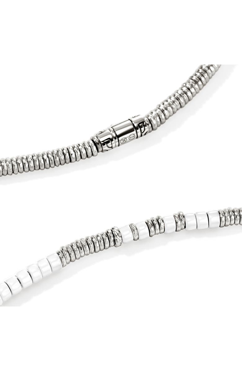 John Hardy Heishi Necklace, Alternate, color, Silver/ White